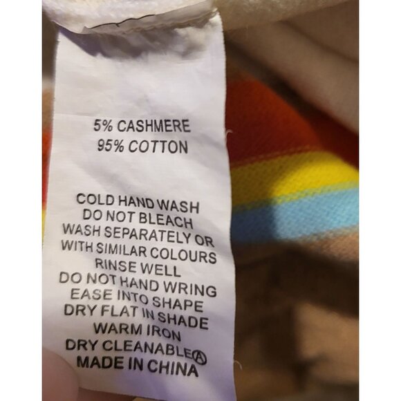 Zaket and Plover sweater cream and tan stripe with chest pocket Size M - Picture 4 of 5